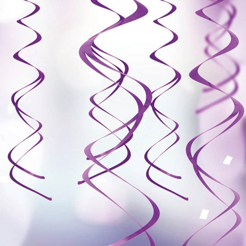 Serpentin brillant violet à suspendre X 5