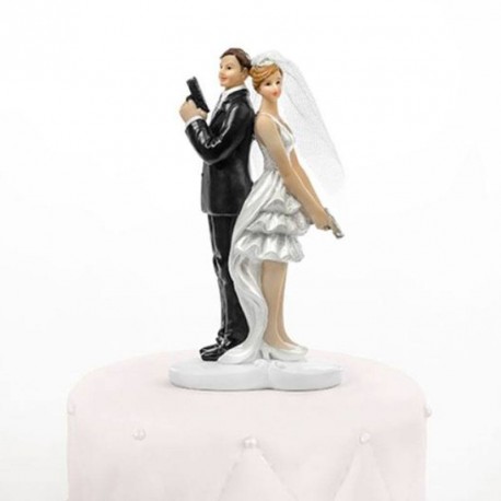 Figurine de mariage agent secret