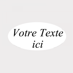 Etiquette ovale transparente autocollante 