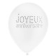 8 Ballons gonflables anniversaire blanc