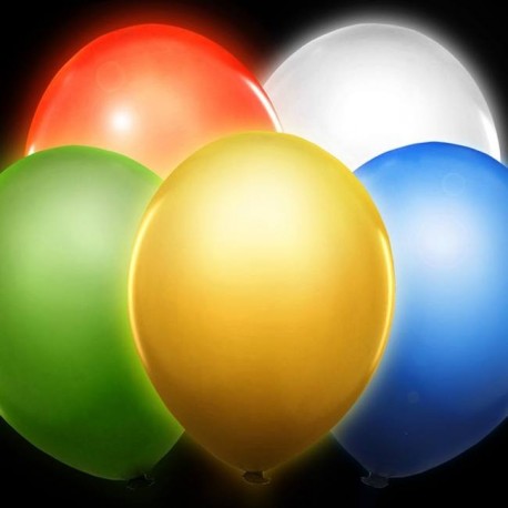 5 Ballons à led de couleur