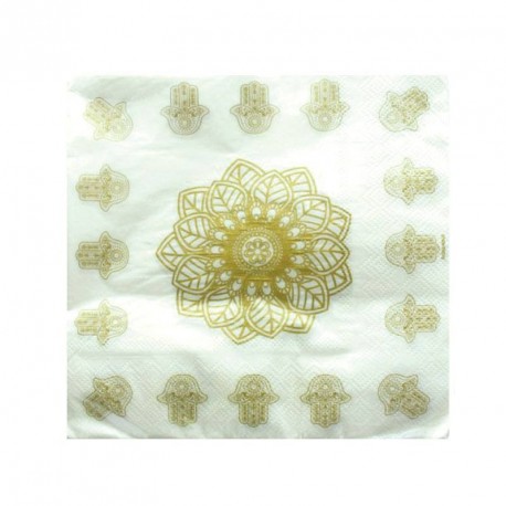 20 serviettes de table Oriental Or