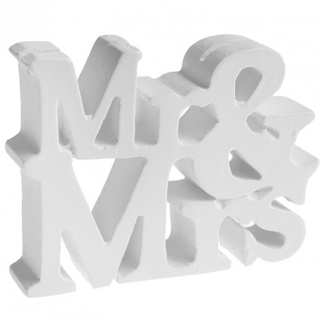 Marque place blanc thème Mr & Mrs
