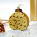 6 Boules "Joyeux Noël" Or