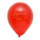 6 Ballons gonflables rouge joyeuses fêtes