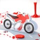 Contenant à dragées moto roadster rouge