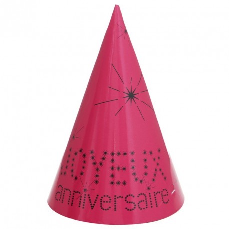 10 chapeaux cônes joyeux anniversaire 