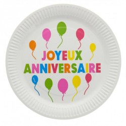 Ballon joyeux anniversaire Fuschia 50 ans x 8 - Décoration de salle pour  anniversaire - Creavea