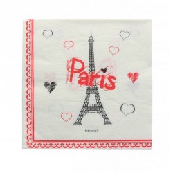 10 serviettes de table tour Eiffel