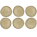 6 marques table ou marque place en bois naturel