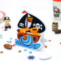 10 Contenants dragées Bateau de Pirate