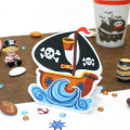10 Contenants dragées Bateau de Pirate