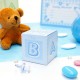 Cube à dragées Baby Shower Bleu