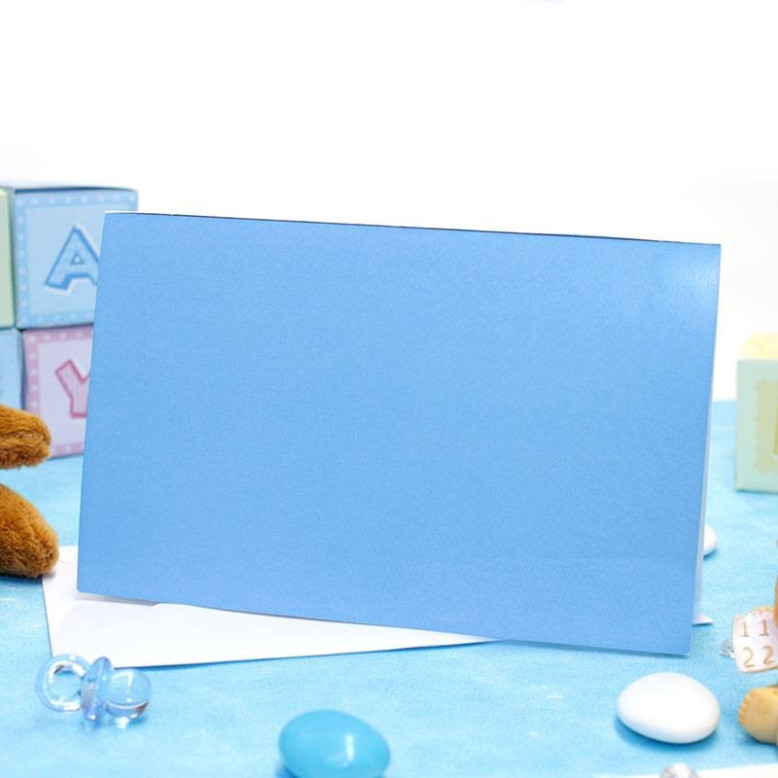 Carte d'invitation Baby Shower Bleu