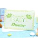 Carte d'invitation Baby Shower Verte