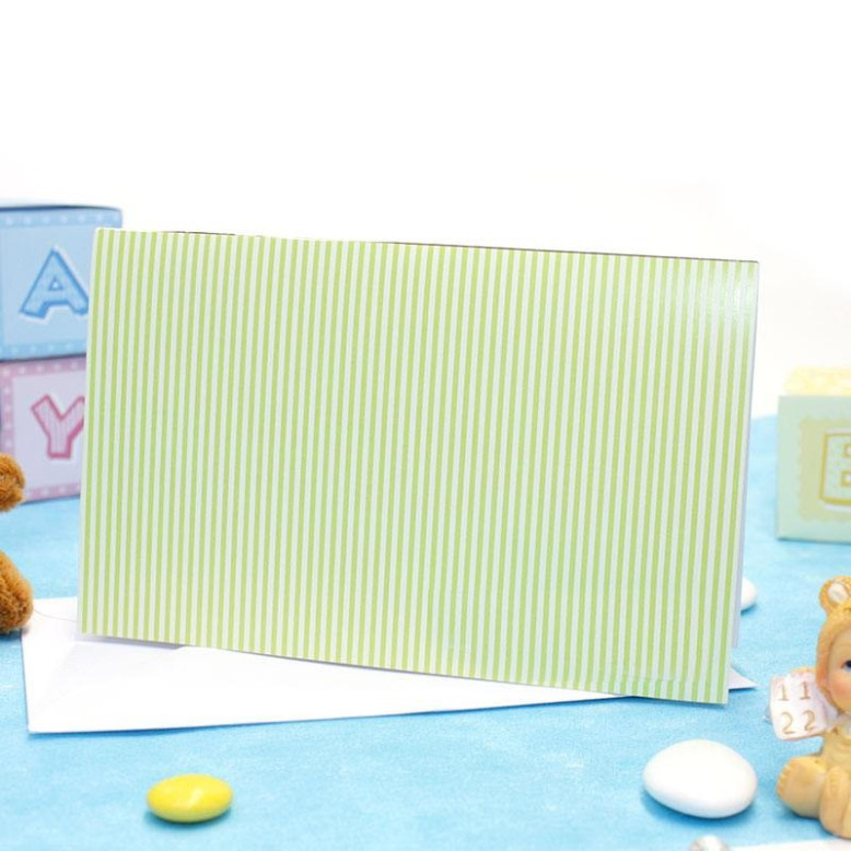 Carte d'invitation Baby Shower Verte
