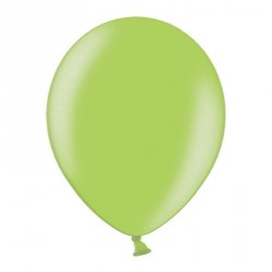 10 ballons vert anis métalisés