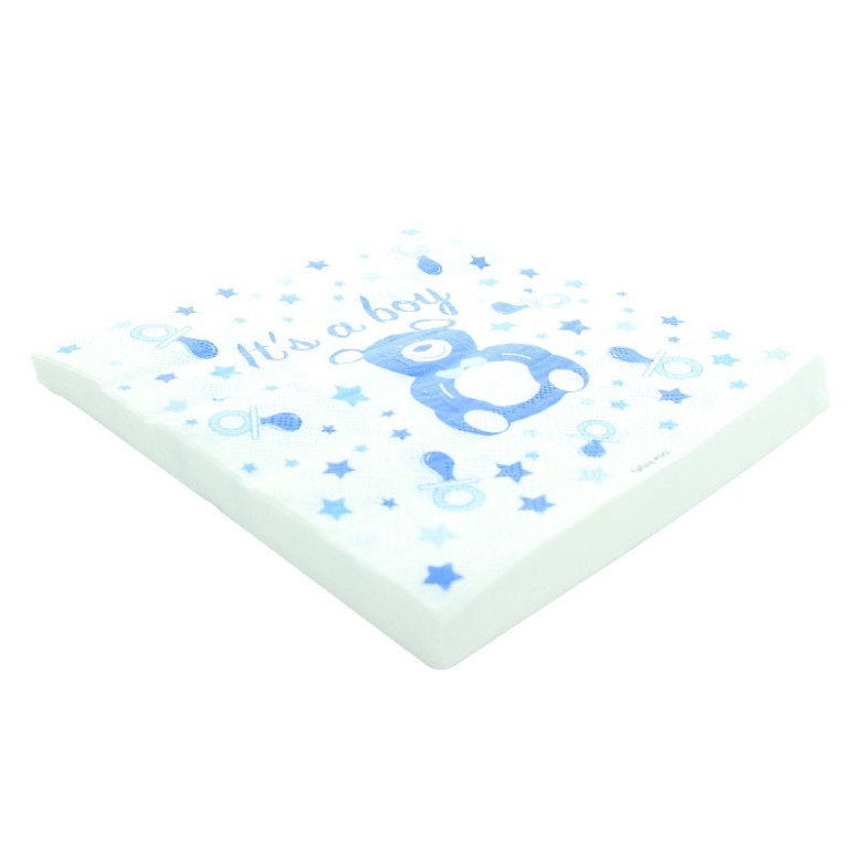 20 serviettes baby shower ou naissance garçon 20 serviettes baby shower ou naissance garçon