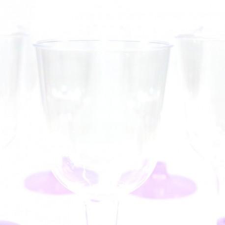 Verres à vin lilas en plastique jetable