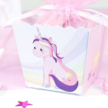 10 Boites à dragées Licorne Rose