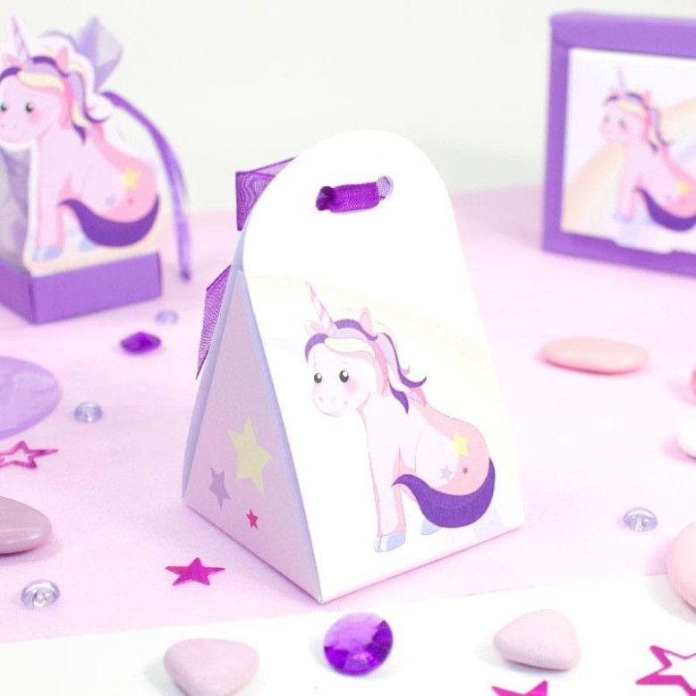 10 Contenants à dragées Licorne arc en ciel 10 Contenants à dragées Licorne arc en ciel