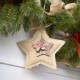 Suspension Noël étoile jute et bois