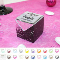 10 Cubes à dragées Argenté miroir