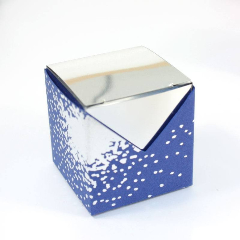 10 Cubes à dragées Argenté miroir