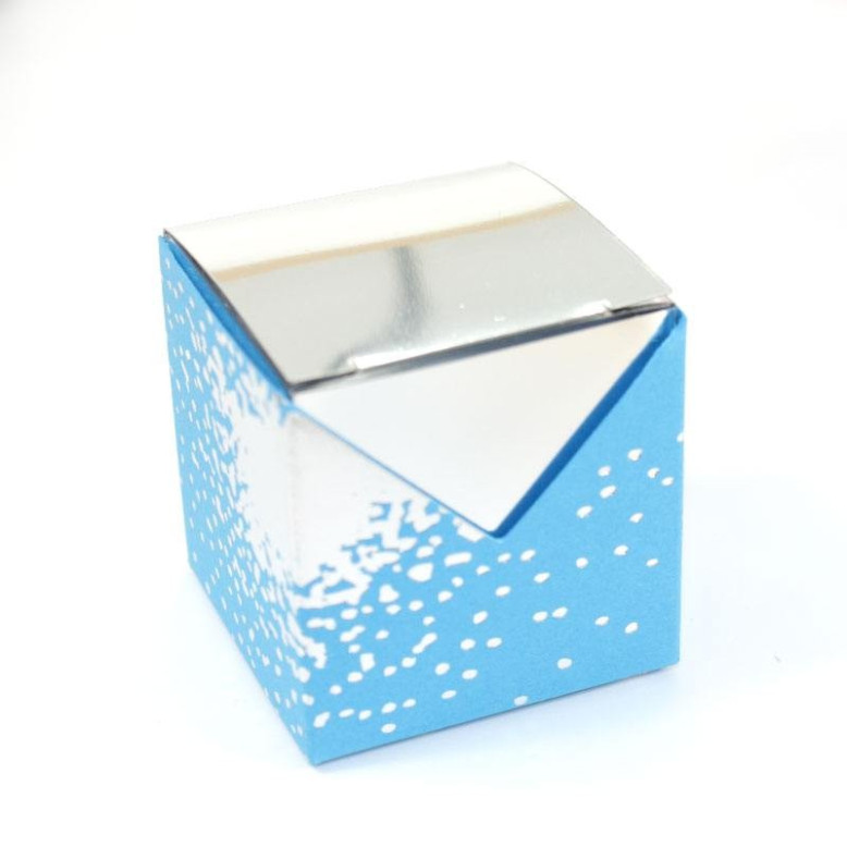 10 Cubes à dragées Argenté miroir