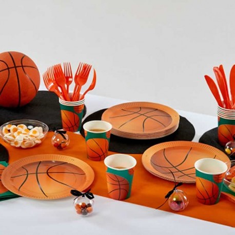 10 Gobelets Basketball en carton aux couleurs gaies