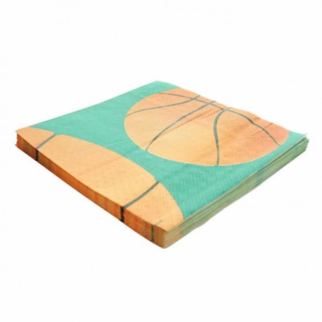 20 Serviettes en papier "Basketball"