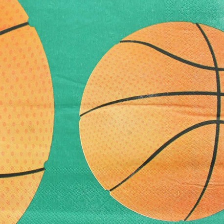 20 Serviettes en papier "Basketball" aux imprimés soignés