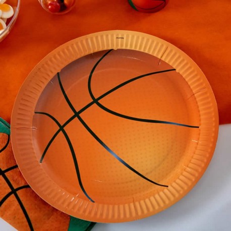10 Assiettes Basketball jetables inédites