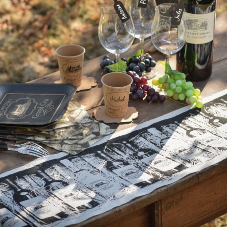 Chemin de table viticole "Grand Cru", à mettre au milieu ou le long du bord de la table