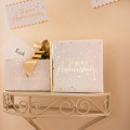 Livre d'Or Joyeux Anniversaire blanc et or