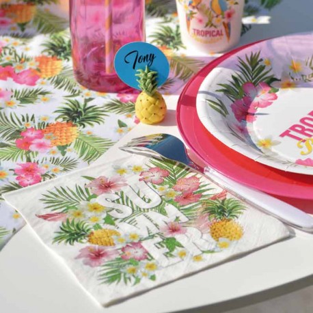 20 Serviettes thème Tropical, pour une fête estivale réussie