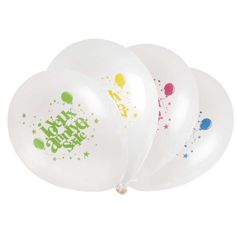 Gobelets Joyeux anniversaire - Etoiles - lot de 6 - Multicolores