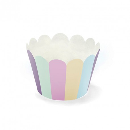 6 Cupcakes assortis thème Licorne, multicolores et pratiques