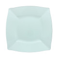 5 Assiettes blanches bord argenté gourmet, résistantes et pratiques. 5 Assiettes blanches bord argenté gourmet, résistantes et pratiques.