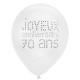8 Ballons Anniversaire 70 ans décoratifs et créateurs d'ambiance.