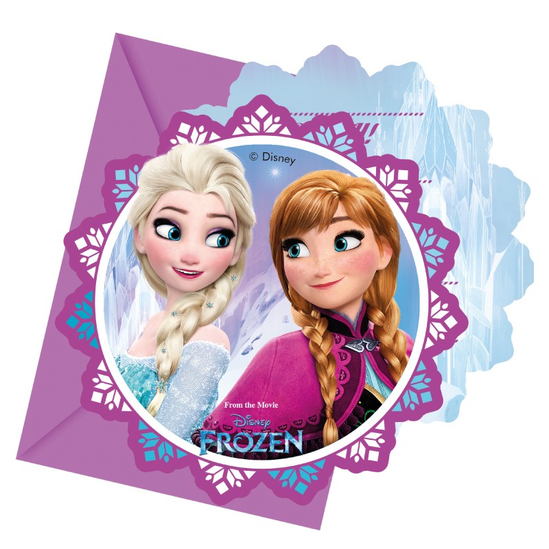 Frozen elsa anna fête d'anniversaire invitations invite avec ou sans enveloppes 