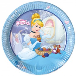8 Assiettes assorties Princesses Disney. 1er assortiment : Cendrillon et ses amis.