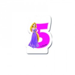 Bougie Princesses Disney chiffre 5 très originale et décorative.