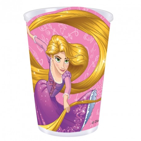 8 déco gobelets Princesses Disney - Avec la silhouette de Raiponce.