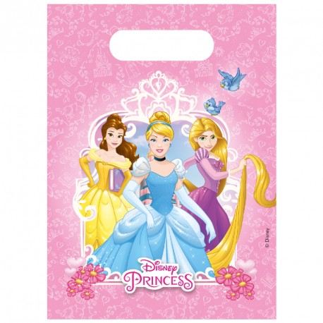 6 Sacs cadeaux Princesses Disney pour offrir en retour de petits cadeaux.