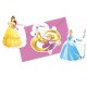 6 Cartes d'invitation Princesses Disney + Enveloppe personnalisées dans un thème féérique.