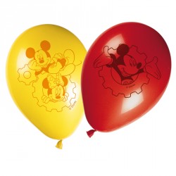 8 Ballons Mickey Assortis pour une fête colorée.