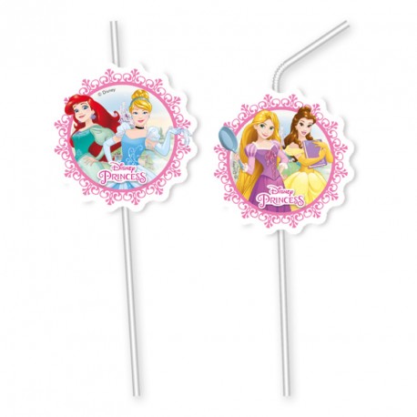 6 Pailles Princesses Disney pour décorer sa fête jusqu'au bout des... gobelets.