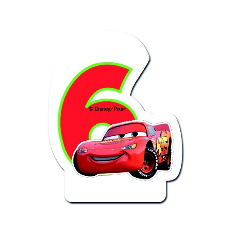 Bougie Cars Chiffre 6