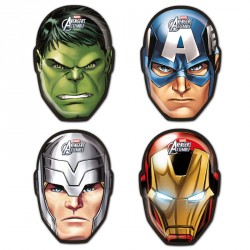 6 Masques Avengers, dont les 4 héros principaux du film. Finition et impression impeccables.